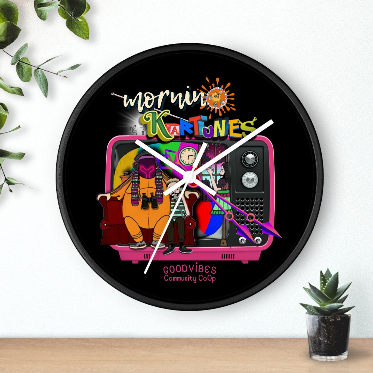 Ganja White Night Wall Clock