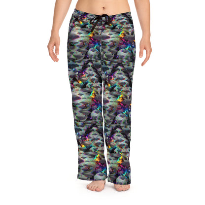 Trippy space Women's Pajama Pants (AOP)